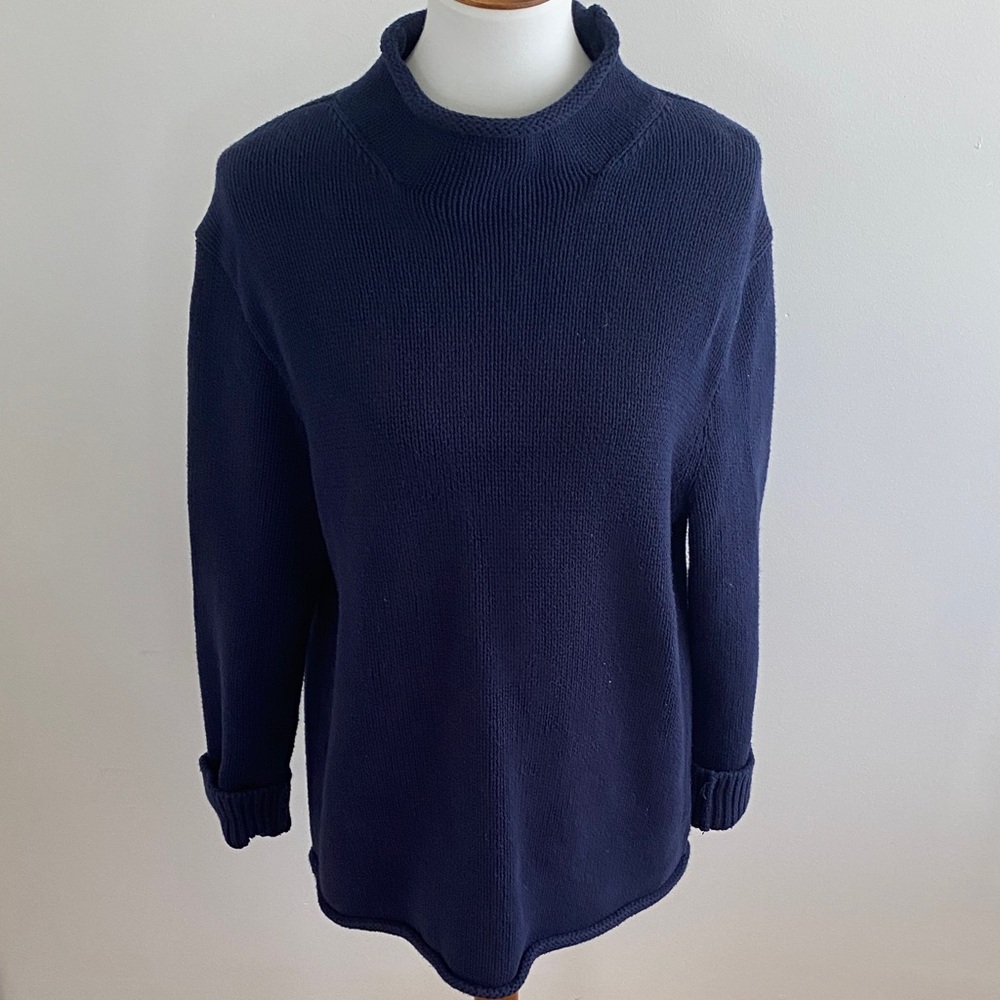 J. Crew Navy Funnel Neck Sweater